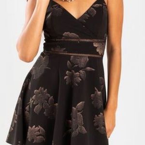 Black and Gold Floral Dress
